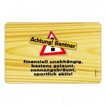Frühstücksbrettchen Brotzeit - Achtung Rentner