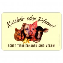 Frühstücksbrettchen Brotzeitbrettchen - Kuscheln oder Pfanne