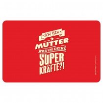 Frühstücksbrettchen Brotzeitbrettchen - Superkräfte Mutter
