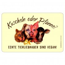 Frühstücksbrettchen Brotzeitbrettchen - Kuscheln oder Pfanne