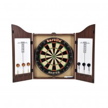 Dartboaord-Cabinet Kings Head, antik braun gebeizt