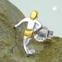 Ohrstecker Fußballspieler 2ton 925 Sterlingsilber