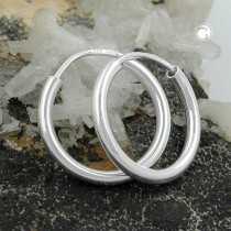 Creolen Ohrringe 11mm glänzend 925 Sterlingsilber
