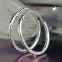 Creolen Ohrringe 15mm glänzend 925 Sterlingsilber