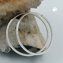 Creolen Ohrringe 32mm glänzend 925 Sterlingsilber