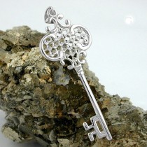 Anhänger Schlüssel rhodiniert 925 Sterlingsilber