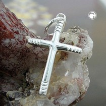 Anhänger kleines Kreuz glänzend 925 Sterlingsilber