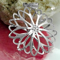 Anhänger Blume rhodiniert 925 Sterlingsilber