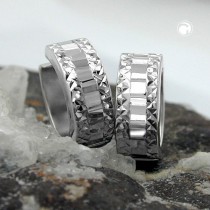 Creolen Ohrringe rhodiniert 925 Sterlingsilber