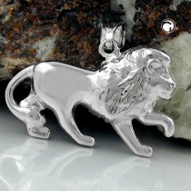 Anhänger Löwe rhodiniert 925 Sterlingsilber