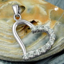 Anhänger Herz mit Zirkonia 925 Sterlingsilber
