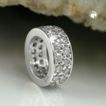 Anhänger Taufring Zirkonia 925 Sterlingsilber
