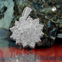 Anhänger Herz mit Zirkonia 925 Sterlingsilber