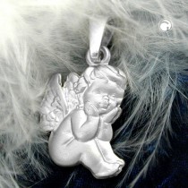 Anhänger sitzender Engel 925 Sterlingsilber