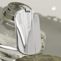 Anhänger Gravur Erkennungsmarke 925 Sterlingsilber
