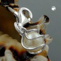 Anhänger Charm Perle-Imitat 925 Sterlingsilber