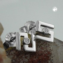 Ohrstecker mit Zirkonia weiß 925 Sterlingsilber