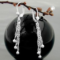 Ohrring 3 Kugeln an Ketten 925 Sterlingsilber
