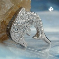 Anhänger Delfin Zirkonia 925 Sterlingsilber