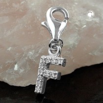 Anhänger Charm Buchstabe F 925 Sterlingsilber