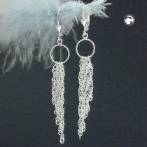 Ohrring 5x Singapourkette 925 Sterlingsilber