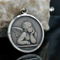 Anhänger Engel antik 925 Sterlingsilber