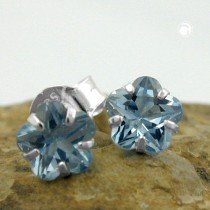 Ohrstecker Zirkonia aqua 925 Sterlingsilber