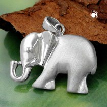 Anhänger Elefant rhodiniert 925 Sterlingsilber