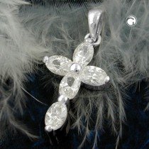 Anhänger Kreuz mit Zirkonia 925 Sterlingsilber