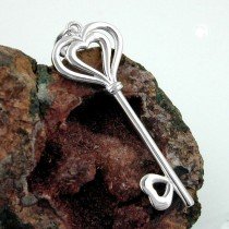 Anhänger Schlüssel rhodiniert 925 Sterlingsilber