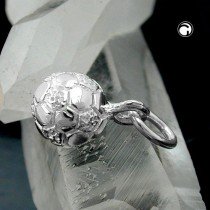 Anhänger Fußball mit Öse 925 Sterlingsilber