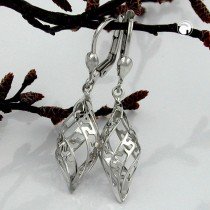 Ohrring Tropfen rhodiniert 925 Sterlingsilber