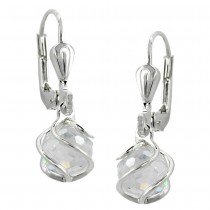 Ohrring Zirkonia weiss 925 Sterlingsilber