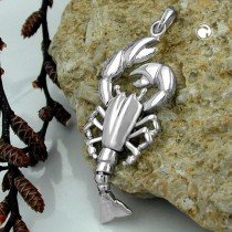 Anhänger Krebs rhodiniert 925 Sterlingsilber