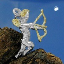 Anhänger Engel mit Pfeil u. Bogen 925 Sterlingsilber