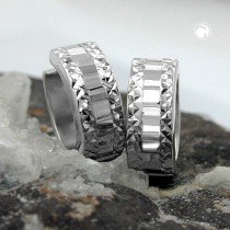 Creolen Ohrringe rhodiniert 925 Sterlingsilber
