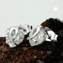 Ohrstecker Zirkonia Herz 925 Sterlingsilber