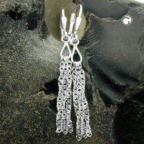 Ohrring mit Singapurketten 925 Sterlingsilber