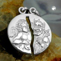 Anhänger Engel/Teufel 925 Sterlingsilber