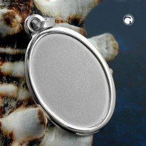 Anhänger Gravurplatte oval 925 Sterlingsilber