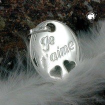 Anhänger Je t- aime glänzend 925 Sterlingsilber
