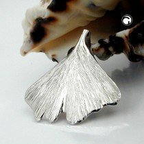 Anhänger 26mm Ginkgoblatt 925 Sterlingsilber