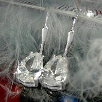 Ohrring kristall Glas 925 Sterlingsilber