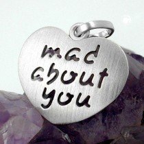Anhänger Herz -mad about you- 925 Sterlingsilber