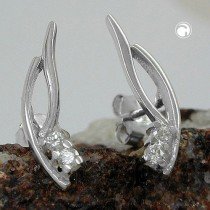 Ohrstecker mit je 2x Zirkonia 925 Sterlingsilber