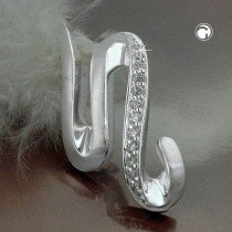 Anhänger Zirkonia matt 925 Sterlingsilber
