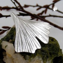 Anhänger 24mm Ginkgoblatt 925 Sterlingsilber