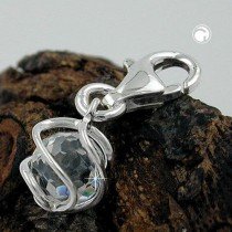 Anhänger Charm Zirkonia-weiß 925 Sterlingsilber