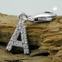 Anhänger Charm Buchstabe A 925 Sterlingsilber
