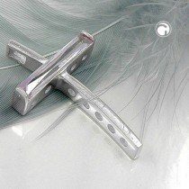 Anhänger Kreuz hell-amethyst 925 Sterlingsilber